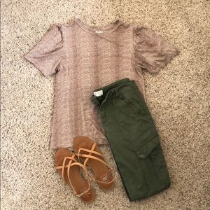 Military Green Cropped Pants